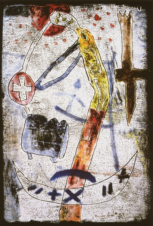 LETTER FROM SWITZERLAND 34 x 21 cm (13,4'' x 8,26'') monotype on paper 1992 Preis auf Anfrage - price on request