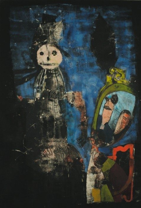 PORTRAIT EINER DAME mixed media on canvas 159 x 109 cm 2009 Preis auf Anfrage - price on request